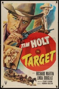 4t860 TARGET 1sh 1952 cool images of Linda Douglas, Tim Holt , cowboy western!