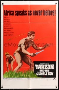 4t861 TARZAN & THE JUNGLE BOY 1sh 1968 could Mike Henry find him in the wild jungle?