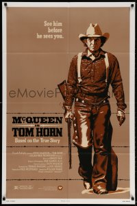 4t902 TOM HORN 1sh 1980 see cowboy Steve McQueen in the title role before he sees you!