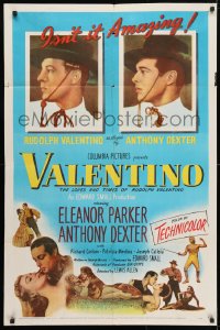 4t941 VALENTINO 1sh 1951 Eleanor Parker, Anthony Dexter as Rudolph, isn't it amazing!