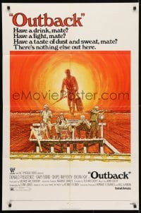4t954 WAKE IN FRIGHT 1sh 1971 Ted Kotcheff Australian Outback cult classic, have a drink mate!