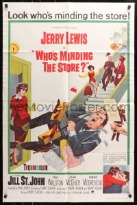 4t970 WHO'S MINDING THE STORE 1sh 1963 Jerry Lewis is the unhandiest handyman, Jill St. John
