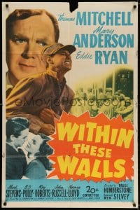 4t980 WITHIN THESE WALLS 1sh 1945 Thomas Mitchell, Mary Anderson, Eddie Ryan, prison escape!