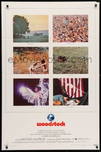 4t986 WOODSTOCK 1sh 1970 six images of the most famous epic rock & roll concert!