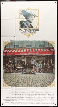 4w121 MADWOMAN OF CHAILLOT int'l 3sh 1969 Katharine Hepburn & cast members sitting outside cafe!