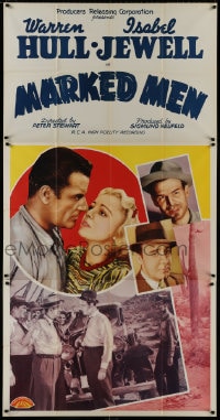 4w126 MARKED MEN 3sh 1940 Warren Hull, Isabel Jewell, six fugitives break for freedom!