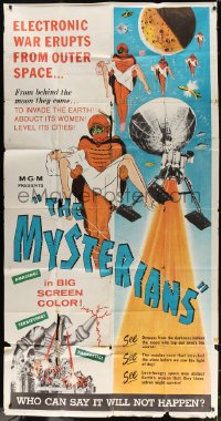 4w142 MYSTERIANS 3sh 1959 Ishiro Honda, they're abducting Earth's women & leveling its cities!