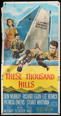 4w235 THESE THOUSAND HILLS 3sh 1959 Don Murray, Richard Egan, Lee Remick, Richard Fleischer