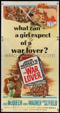 4w258 WAR LOVER 3sh 1962 Steve McQueen, Robert Wagner, Shirley Anne Field, dramatic art!