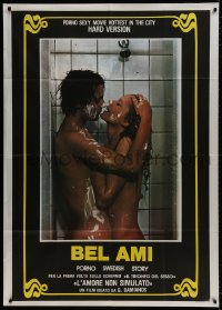 4w319 BEL AMI Italian 1p 1970s Gerard Damiano, sexy naked couple in shower, Porno Swedish Story!