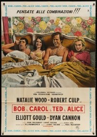4w337 BOB & CAROL & TED & ALICE Italian 1p 1970 Natalie Wood, Gould, Cannon, Culp, different!