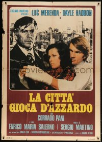 4w356 CHEATERS Italian 1p 1976 directed by Sergio Martino, Luc Merenda, Dayle Haddon with gun!