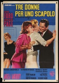 4w391 DEAR HEART Italian 1p 1965 different Nistri art of Glenn Ford & Geraldine Page, rare!