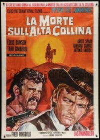 4w394 DEATH ON HIGH MOUNTAIN Italian 1p 1969 Peter Lee Lawrence, cool spaghetti western artwork!