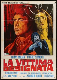 4w403 DESIGNATED VICTIM Italian 1p 1971 cool art of Milian & Clementi + sniper by Gasparri!