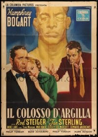 4w472 HARDER THEY FALL Italian 1p 1958 Ciriello art of Bogart, Steiger, Sterling & boxer Mike Lane!