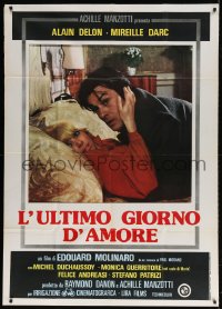 4w493 HURRIED MAN Italian 1p 1977 Edouard Molinaro's L'Homme Presse, Alain Delon & Mireille Darc!