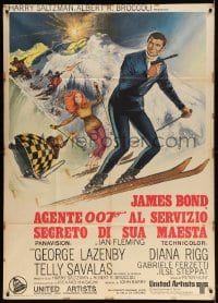 4w602 ON HER MAJESTY'S SECRET SERVICE Italian 1p 1969 George Lazenby's only James Bond movie!