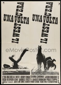 4w604 ONCE UPON A TIME IN THE WEST Italian 1p 1968 Sergio Leone, different black & white image!