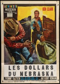 4w654 RINGO FROM NEBRASKA Italian 1p 1966 spaghetti western art of cowboy shooting men in saloon!
