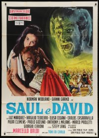 4w666 SAUL E DAVID Italian 1p R1960s Biblical story, art of Norman Wooland & Gianni Garko!