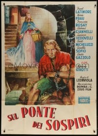 4w710 SUL PONTE DEI SOSPSIRI Italian 1p 1953 On the Bridge of Sighs, Savina art of shackled man!