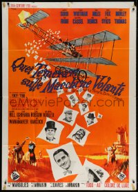 4w728 THOSE MAGNIFICENT MEN IN THEIR FLYING MACHINES Italian 1p 1965 different Nistri airplane art!