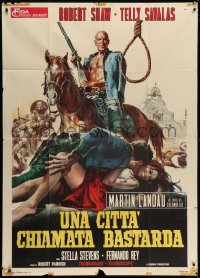 4w734 TOWN CALLED HELL Italian 1p 1971 Robert Shaw, sexy Stella Stevens, Telly Savalas, Casaro art!