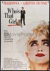 4w775 WHO'S THAT GIRL Italian 1p 1987 great portrait of young rebellious Madonna, Griffin Dunne