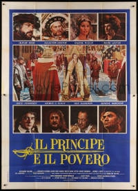 4w827 CROSSED SWORDS Italian 2p 1977 Prince & the Pauper with sexy Raquel Welch added!