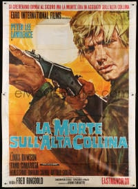 4w829 DEATH ON HIGH MOUNTAIN Italian 2p 1969 Peter Lee Lawrence, Gasparri spaghetti western art!