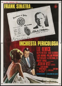 4w835 DETECTIVE Italian 2p 1968 Frank Sinatra as gritty New York City cop, different Nistri art!