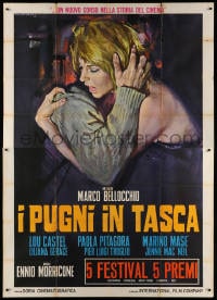 4w848 FISTS IN THE POCKET Italian 2p 1965 I pugni in tasca, Gasparri art of Castel & Pitagora!