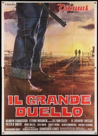 4w864 GRAND DUEL Italian 2p 1973 Il Grande Duello, spaghetti western art by Averardo Ciriello!