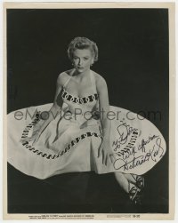 4x050 DEBORAH KERR signed 11x14 still 1953 posed portrait in cool dress in From Here to Eternity!
