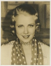4x053 GLORIA SHEA signed deluxe 10.5x13.75 still 1930s head & shoulders portrait by Elmer Fryer!