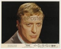 4x253 MICHAEL CAINE signed color 8x10 still 1966 best head & shoulders portrait from Alfie!