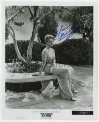 4x267 ALICE FAYE signed 8x10 still R1970s in beautiful dress on park bench in The Gang's All Here!