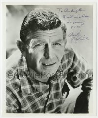 4x708 ANDY GRIFFITH signed 8x10 REPRO still 1968 great portrait of TV's Andy Griffith & Matlock!