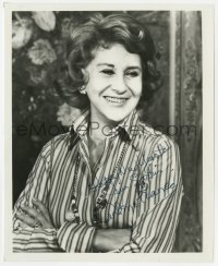 4x714 ARLENE FRANCIS signed 8.25x10 REPRO still 1970s c/u of the actress smiling with arms crossed!