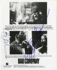 4x278 BAD COMPANY signed video 8x10 still 1995 by BOTH Ellen Barkin AND Laurence Fishburne!