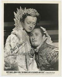 4x290 BETTE DAVIS signed 8x10.25 still 1939 w/ Errol Flynn in Private Lives of Elizabeth and Essex!