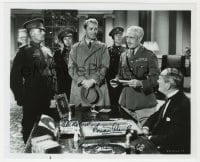 4x732 BRIAN AHERNE signed 8x9.75 REPRO still 1980s close up wearing trench coat in Beloved Enemy!
