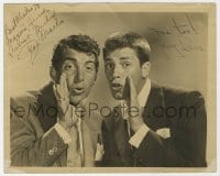 4x329 DEAN MARTIN/JERRY LEWIS signed deluxe 8x10 still 1950s signed by BOTH comedians!