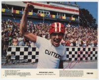 4x245 DENNIS CHRISTOPHER signed color 8x10 still #3 1979 c/u after winning race in Breaking Away!