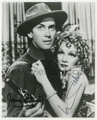 4x760 DESTRY RIDES AGAIN signed 7.5x9.5 REPRO 1980s by BOTH Marlene Dietrich AND James Stewart!