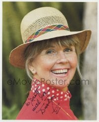 4x246 DORIS DAY signed color 8x10 publicity still 1980s long after she retired wearing a hat!
