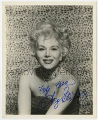 4x357 EVA GABOR signed deluxe 8.25x10 still 1958 great seated portrait in strapless gown for Gigi!