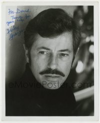 4x774 FARLEY GRANGER signed 8.25x10.25 REPRO still 1970s super close up with mustache & turtleneck!