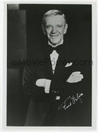 4x781 FRED ASTAIRE signed 7x9.75 REPRO still 1980s smiling portrait in tuxedo later in his career!